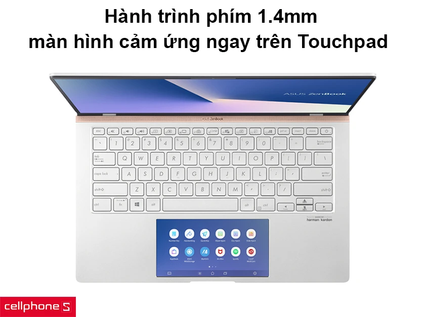 Trải nghiệm gõ tuyệt vời, màn hình cảm ứng ngay trên Touchpad