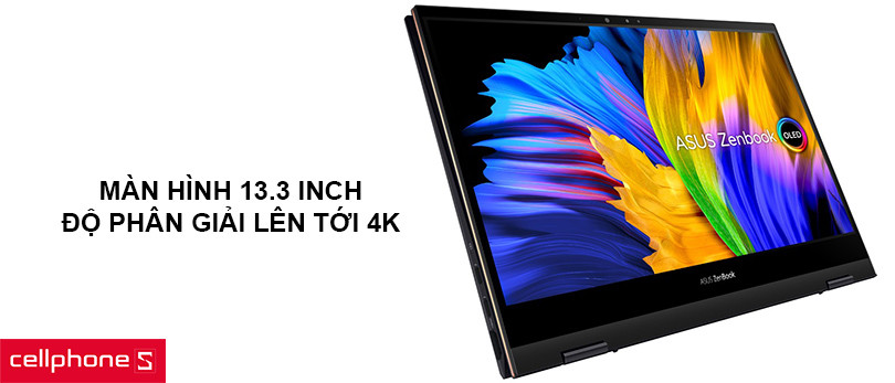 Màn hình 13.3 inch nhỏ gọn, độ phân giải lên tới 4K