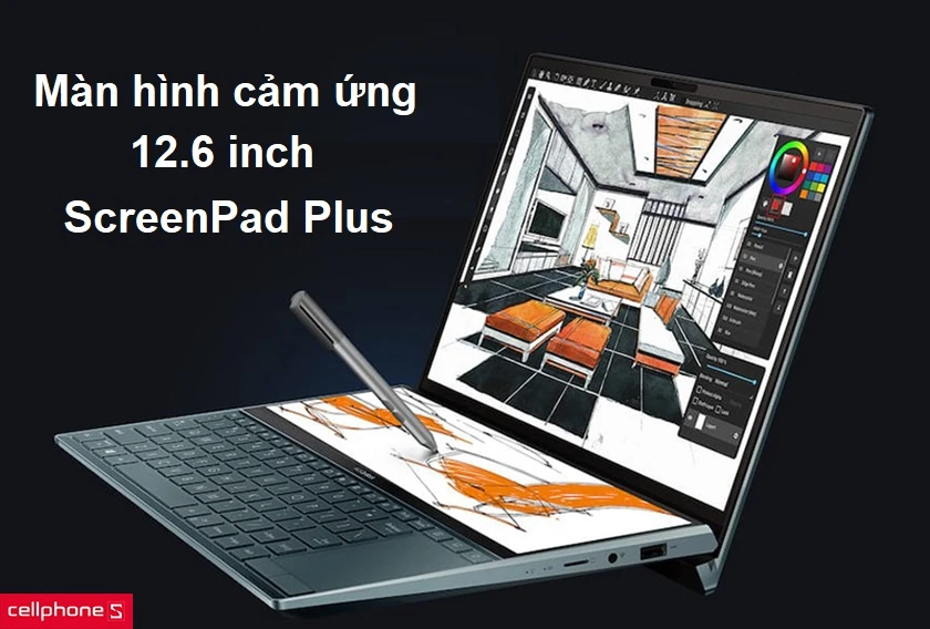 màn hình cảm ứng FHD 12.6 inch ScreenPad Plus