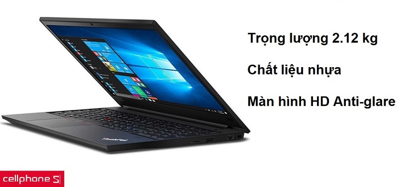 Thiết kế mỏng nhẹ với chất liệu nhựa cùng màn hình HD Anti-glare