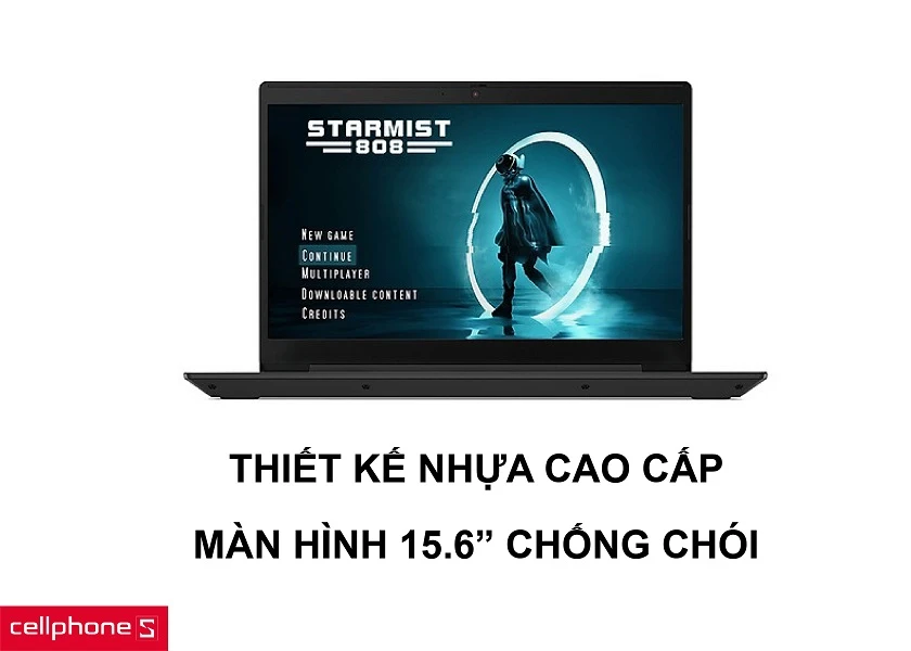 Thiết kế từ nhựa cao cấp cho độ bền bỉ cùng màn hình 15.6 inches chống chói