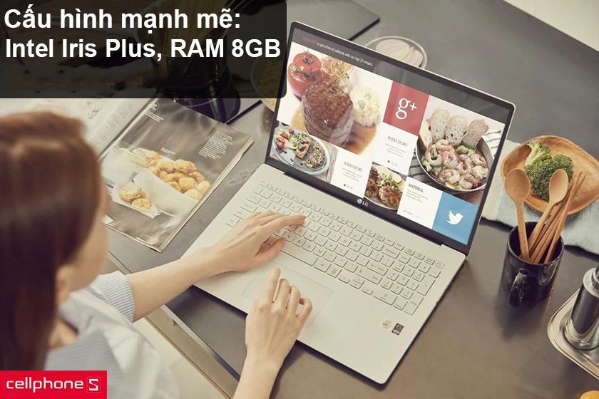 Cấu hình mạnh mẽ: Intel Iris Plus, RAM 8GB 