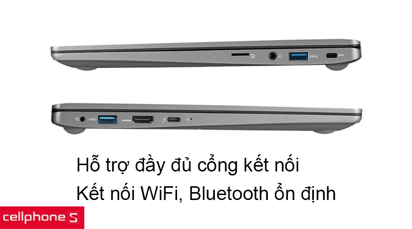 Cổng kết nối đầy đủ, hỗ trợ kết nối WiFi Intel WiFi 6X AX201D2W, Bluetooth 5.0