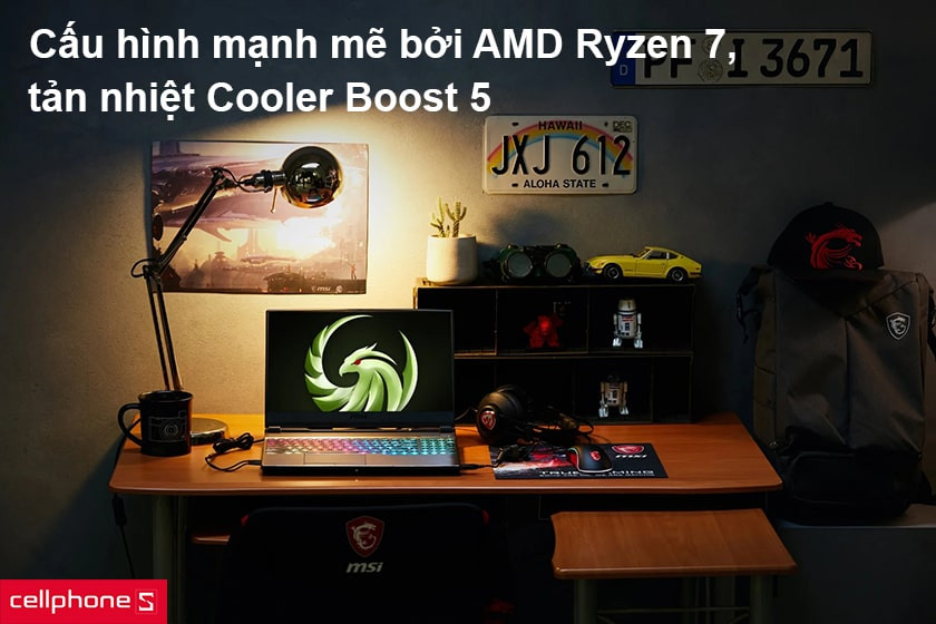 Cấu hình mạnh mẽ bởi AMD Ryzen 7, tản nhiệt Cooler Boost 5