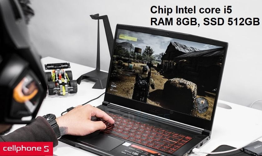 Mạnh mẽ với CPU Intel core i5 và RAM 8GB, SSD 512GB