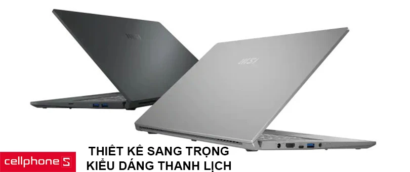 Thiết kế sang trọng, kiểu dáng thanh lịch gọn nhẹ