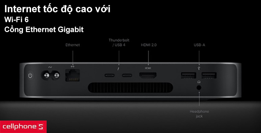 Kết nối internet tốc độ cao với Wi-Fi 6 và cổng Ethernet Gigabit