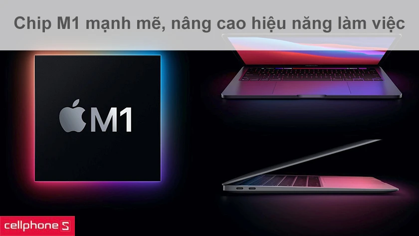 Phản hồi siêu tốc với vi xử lý M1 mạnh mẽ