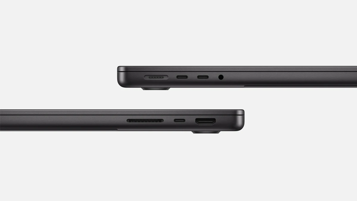 Pin, cổng kết nối của Macbook Pro 14 M4 Pro 12 CPU 16 GPU 48GB 512GB 2024 sạc 96W
