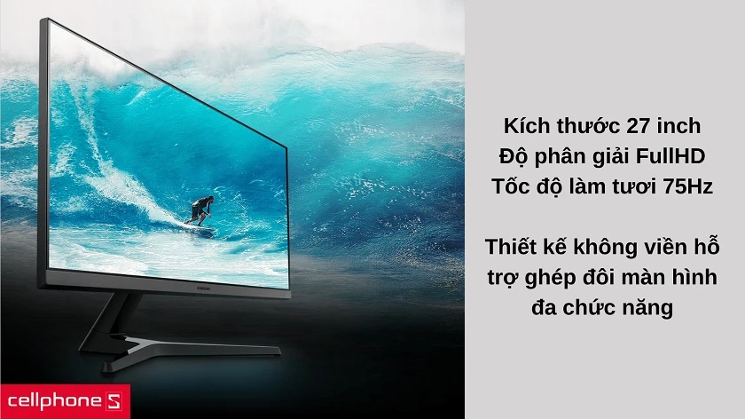 Thiết kế không viền tối giản tiết kiệm không gian, cho góc nhìn đến 178 độ