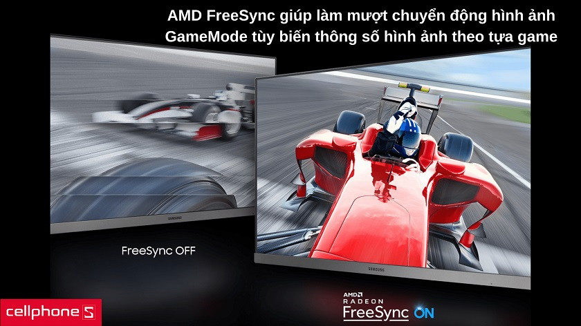 Chuyển động mượt mà với tốc độ làm tươi 75 Hz kèm tính năng AMD FreeSync™ và Game Mode