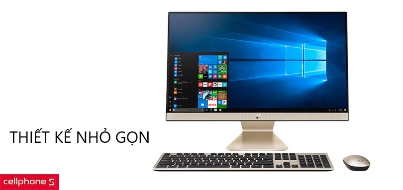 Thiết kế All In One tiết kiệm diện tích, màn hình kích thước lớn