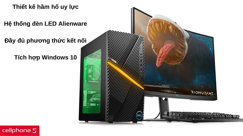 Thiết kế hầm hố đầy uy lực, trang bị đầy đủ chuẩn kết nối cùng Windows 10