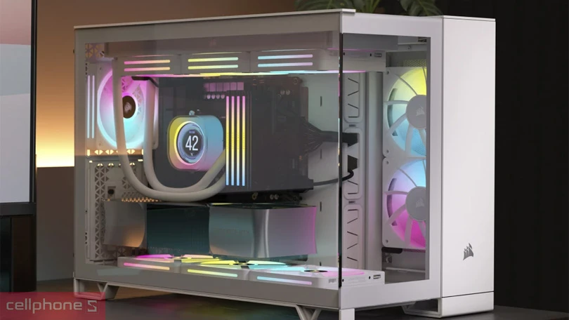 Case máy tính Corsair 2500X Tempered Glass mATX Mid-tower – Luồng khí tối ưu, làm mát vượt trội
