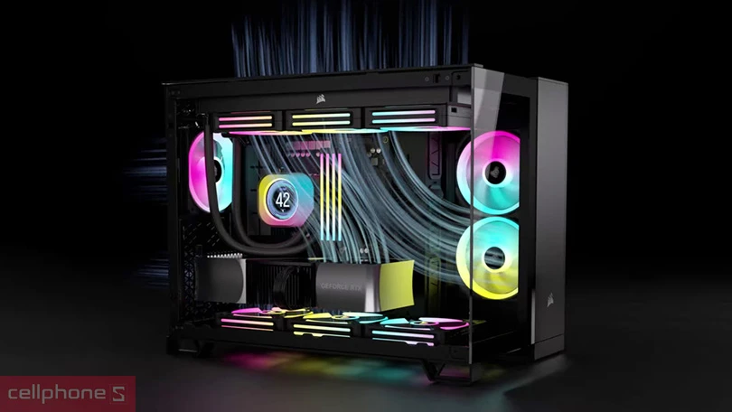 Case máy tính Corsair 2500X Tempered Glass mATX Mid-tower – Luồng khí tối ưu, làm mát vượt trội
