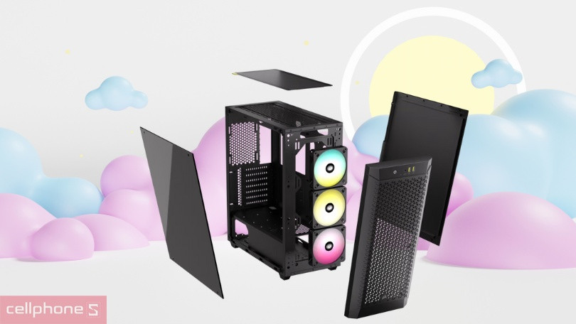 Thiết kế case máy tính Corsair 480T RGB Airflow