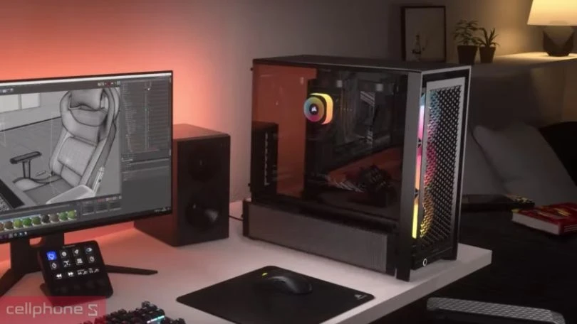 Thiết kế của case máy tính Corsair Frame 4000D RS ARGB