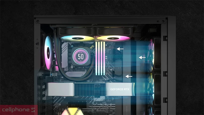 Tính năng Case máy tính Corsair iCUE 4000D RGB Airflow ATX