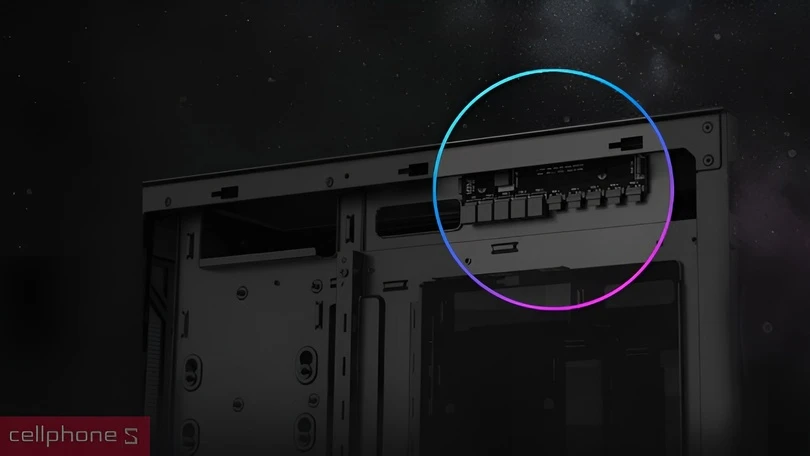 Case máy tính Gigabyte Aorus C400 Glass - Bo mạch chủ ATX, Hub kết nối ARGB