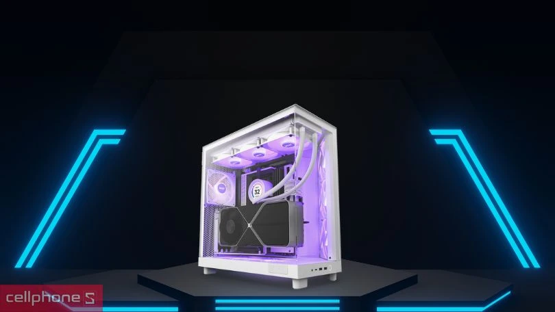 Thiết kế case máy tính NZXT H6 Flow RGB ATX