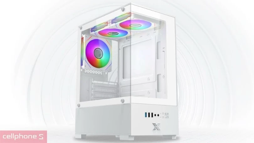 Case máy tính Xigmatek View Arctic 3GF M-ATX - Sang trọng, tản nhiệt tốt