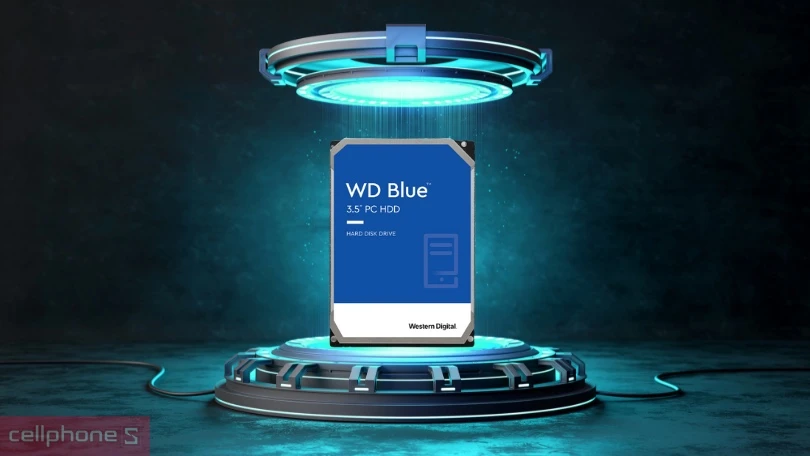 Ổ cứng HDD WD Blue 4TB 3.5” SATA (WD40EZAX) - Dung lượng lưu trữ lớn, giá cả phù hợp