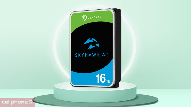 Ổ cứng HDD Seagate Skyhawk AI 3.5 inch SATA 3 7200RPM 16TB - Dung lượng ấn tượng, truyền tải nhanh chóng