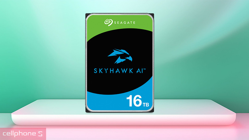 Ổ cứng HDD Seagate Skyhawk AI 3.5 inch SATA 3 7200RPM 16TB - Dung lượng ấn tượng, truyền tải nhanh chóng