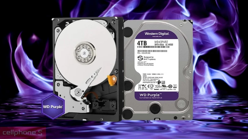 Ổ cứng HDD WD Purple 3.5 inch SATA 3 5400RPM 4TB – Lưu trữ không giới hạn