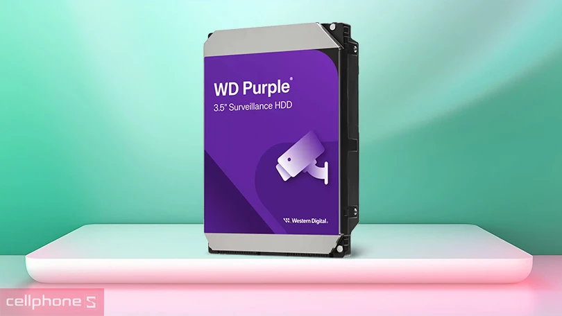 Ổ cứng HDD WD Purple 3.5 inch SATA 3 5640RPM 6TB - Hiệu suất vượt trội, tương thích nhiều hệ thống