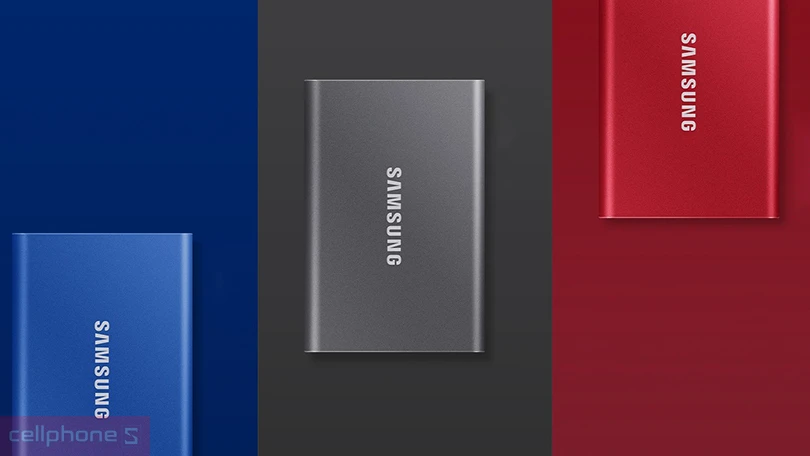 Thiết kế ổ cứng di động SSD Samsung T7 Portable 1TB