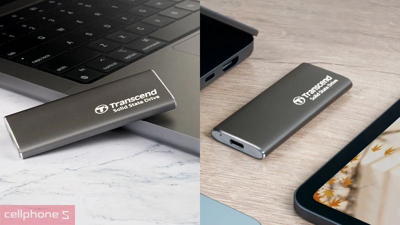 Ổ cứng di động SSD Transcend ESD265C 1050MB/s 1TB – Siêu nhỏ, siêu nhanh