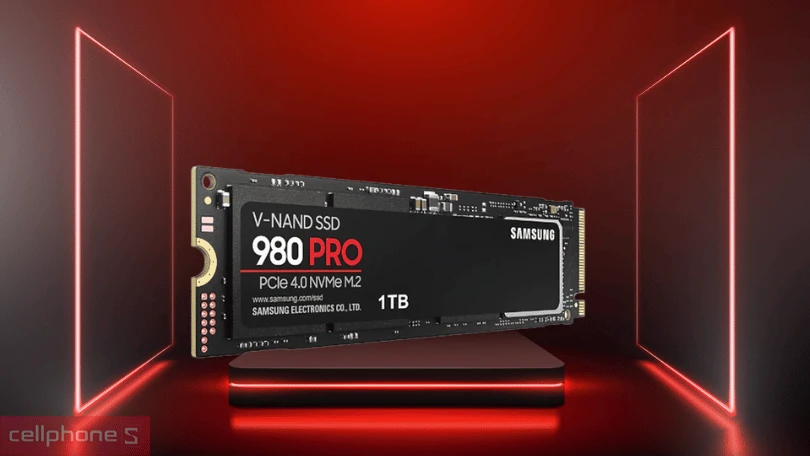 Ổ cứng SSD Samsung 980 Pro PCIE NVME 4.0X4 1TB - Lưu trữ 1TB rộng rãi