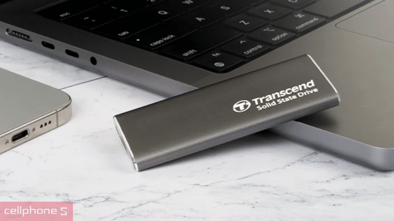 Ổ cứng di động SSD Transcend ESD265C 1050MB/s 2TB - Dung lượng lưu trữ dữ liệu lớn