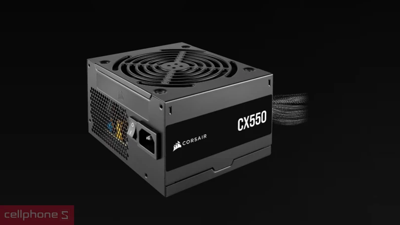 Nguồn máy tính Corsair CX550 - Công suất nguồn mạnh mẽ, thiết kế bền bỉ