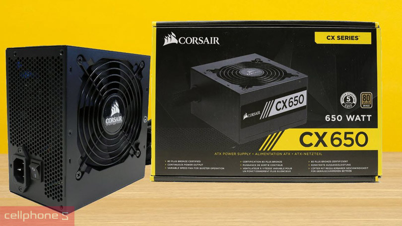 Nguồn máy tính Corsair CX650 – Hoạt động êm ái, tiết kiệm điện năng