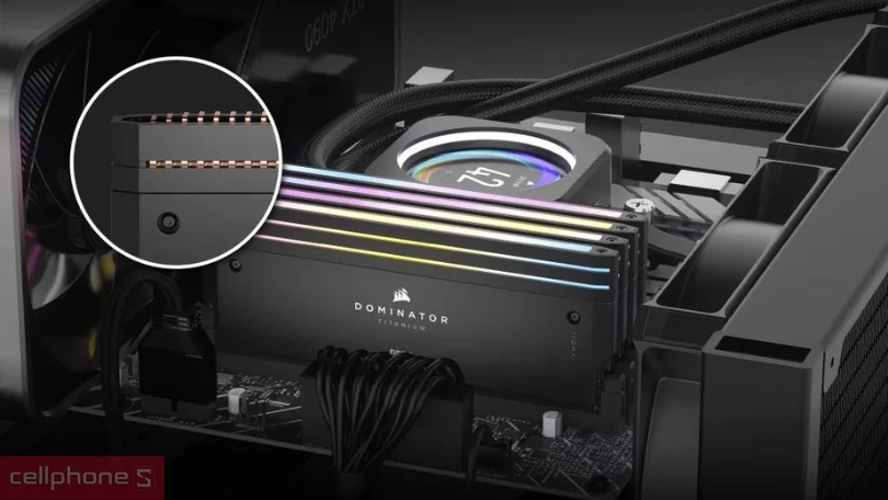 RAM Corsair Dominator Titanium RGB DDR5 7000MT/S 32GB - Khẳng định sức mạnh trên dàn PC hiệu năng cao