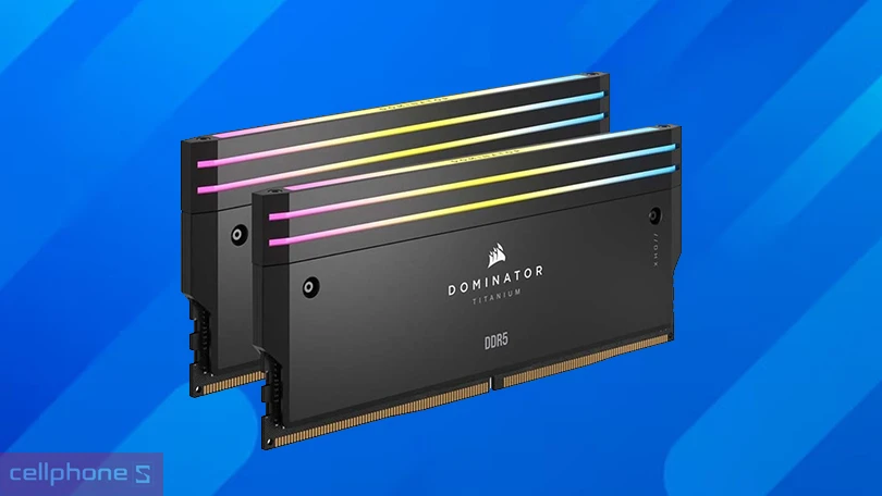 RAM PC Corsair Dominator Titanium RGB DDR5 6400MT/s 96GB - Sức mạnh vượt trội, tản nhiệt hiệu quả