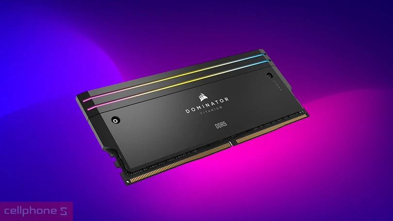 RAM PC Corsair Dominator Titanium RGB DDR5 6400MT/s 96GB - Sức mạnh vượt trội, tản nhiệt hiệu quả
