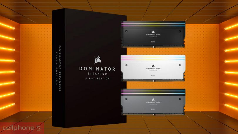 RAM Corsair Dominator Titanium RGB DDR5 6400MT/S 32GB - Đẩy mạnh hiệu suất 