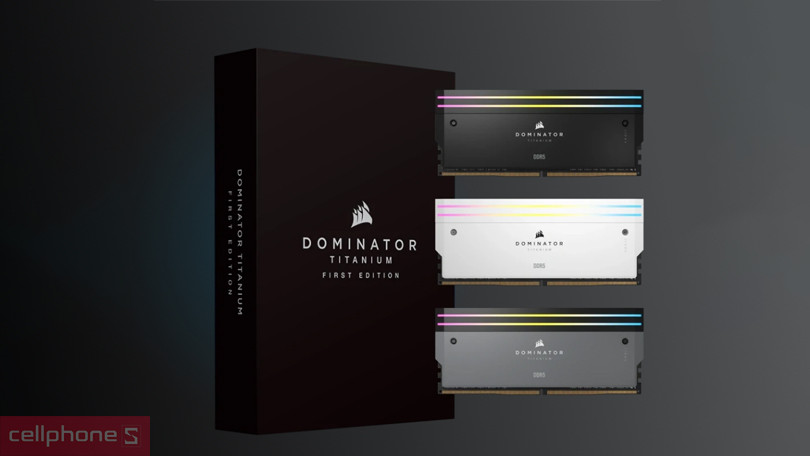 AM Corsair Dominator Titanium RGB DDR5 6600MT/s 64GB - Nâng tầm khả năng đa nhiệm