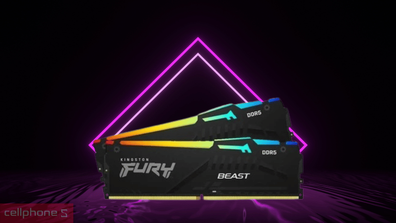 Ram PC Kingston Fury Beast RGB DDR5 5200MHz 16GB