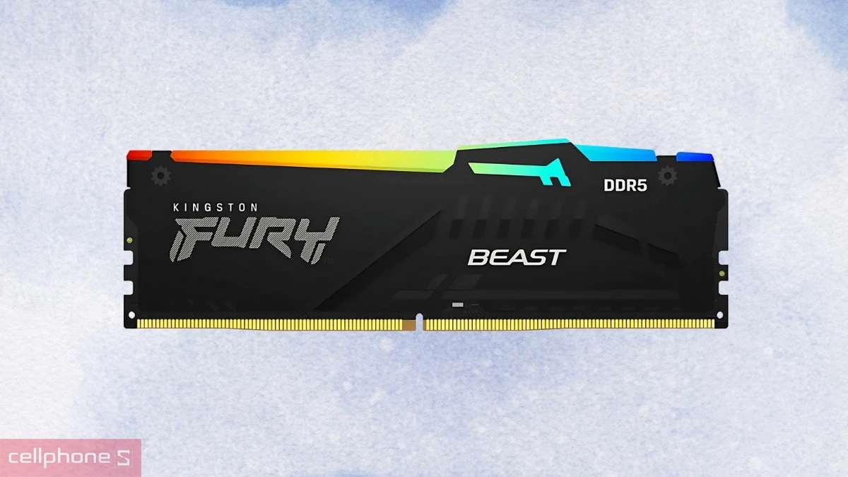 Dung lượng đa nhiệm cỡ lớn của RAM Kingston Fury RGB DDR5 6000MHz 64GB KF560C36BBE2AK2-64