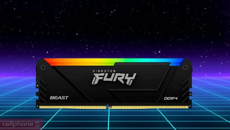RAM Kingston Fury Beast RGB 8GB 3200MHz DDR4 KF432C16BB2A/8 - Chuẩn RAM tiên tiến với tốc độ hoạt động tối ưu