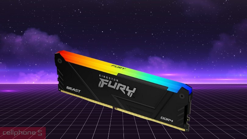 RAM Kingston Fury Beast RGB 8GB 3200MHz DDR4 KF432C16BB2A/8 - Chuẩn RAM tiên tiến với tốc độ hoạt động tối ưu