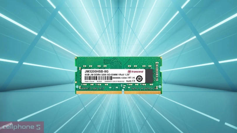 Hiệu năng nhờ thuộc chuẩn RAM DDR4 của RAM laptop Transcend DDR4 3200MHz 8GB JM3200JSB-8GB