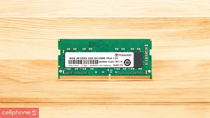 RAM laptop Transcend DDR4 3200MHz 16GB JM3200JSB-16GB – Đẩy mạnh hiệu năng laptop