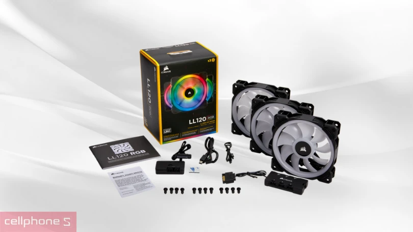 Tản nhiệt bộ 3 Fan 120mm Corsair LL120 RGB - Hiệu suất tản nhiệt mạnh mẽ