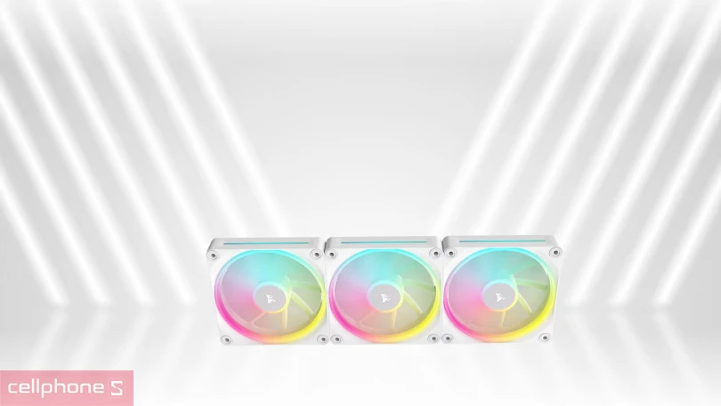 Tản nhiệt bộ 3 Fan Corsair iCUE LINK LX120 RGB White – Xây dựng PC chất lượng