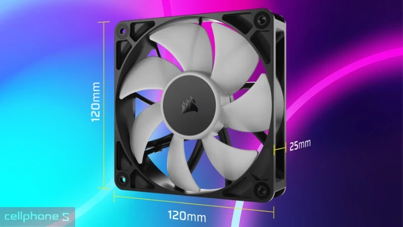 Tản nhiệt Case Corsair RS 120 ARGB - Đẹp mắt với đèn ARGB, vận hành êm ái